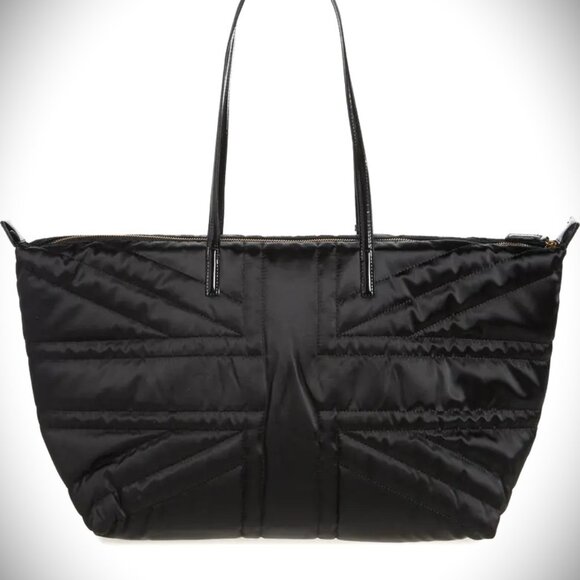 KURT GEIGER Recycled Union Jack Shopper Tote Bag in Black - Picture 1 of 8